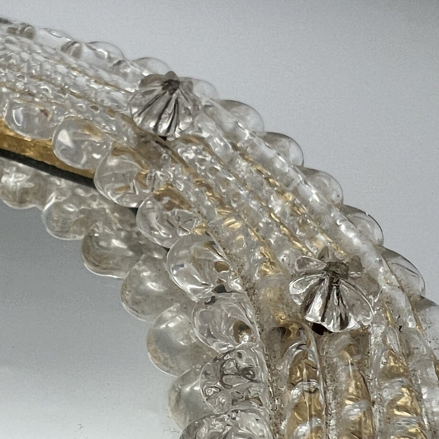 Specchio Veneziano in Vetro di Murano Vintage anni 70 80 Specchietto da tavolo Categoria  Vetri e Cristalli