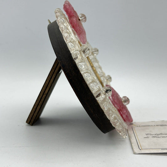 Specchio Veneziano in Vetro di Murano Vintage anni 70 80 Specchietto da tavolo Categoria  Vetri e Cristalli