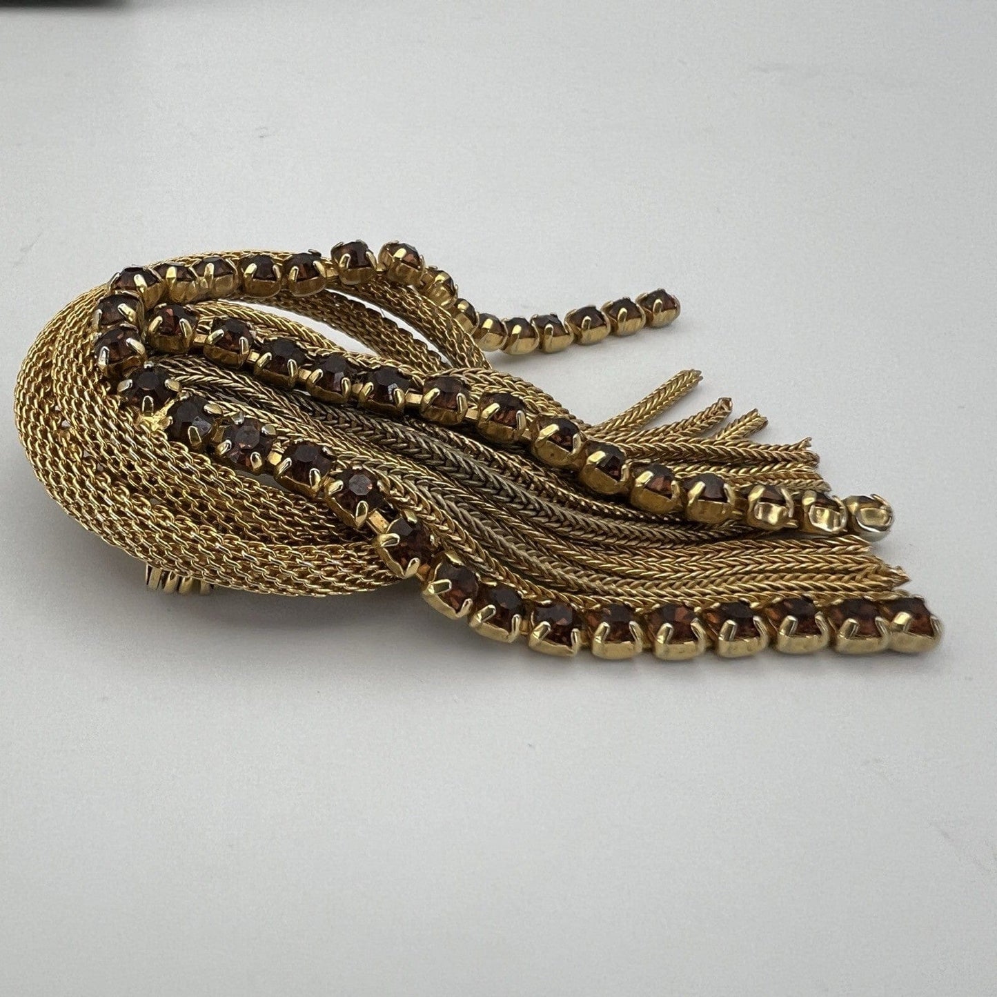 Spilla Elegante Inglese Vintage da donna stile antica Gioiello a Cascata Dorata Categoria  Bigiotteria & Accessori