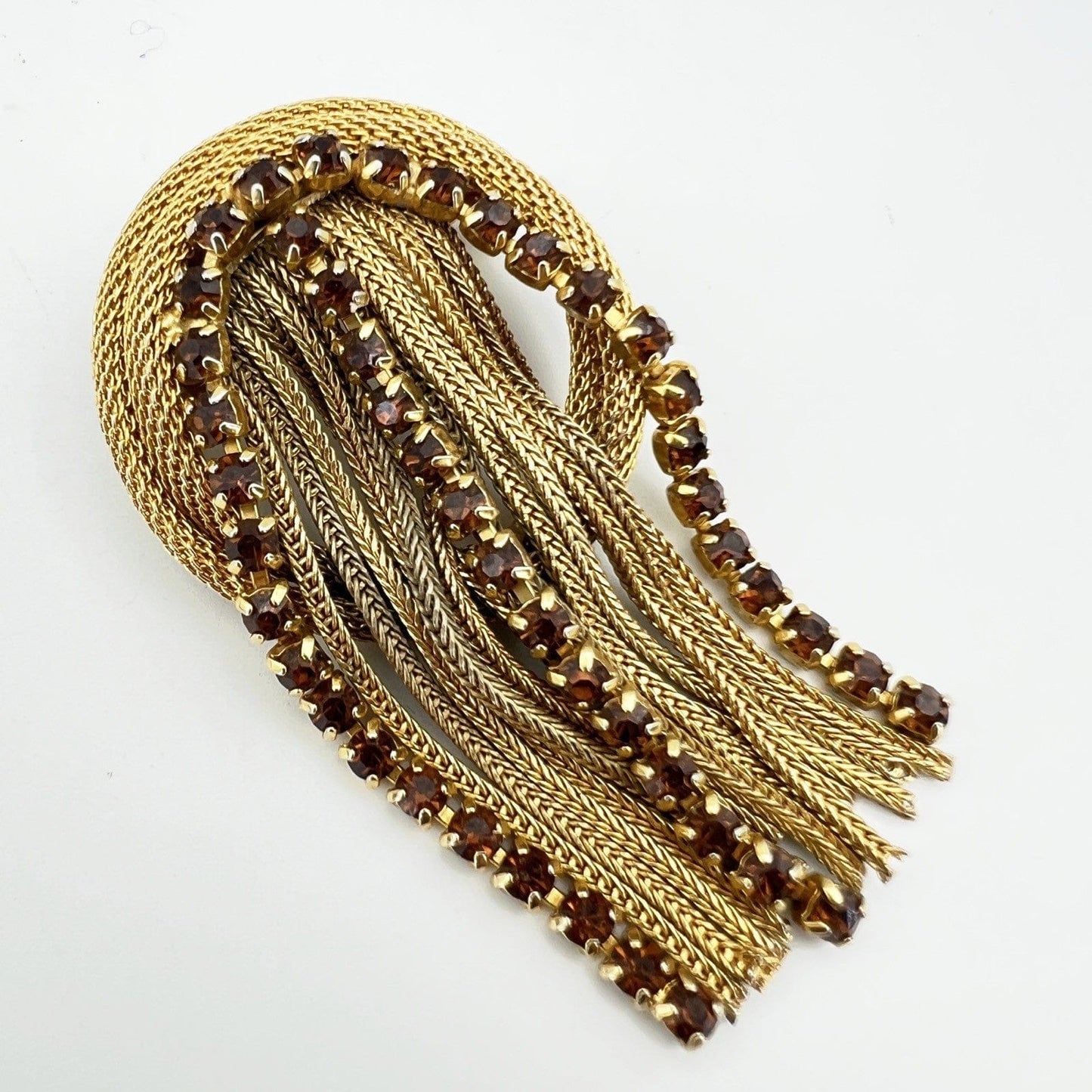 Spilla Elegante Inglese Vintage da donna stile antica Gioiello a Cascata Dorata Categoria  Bigiotteria & Accessori