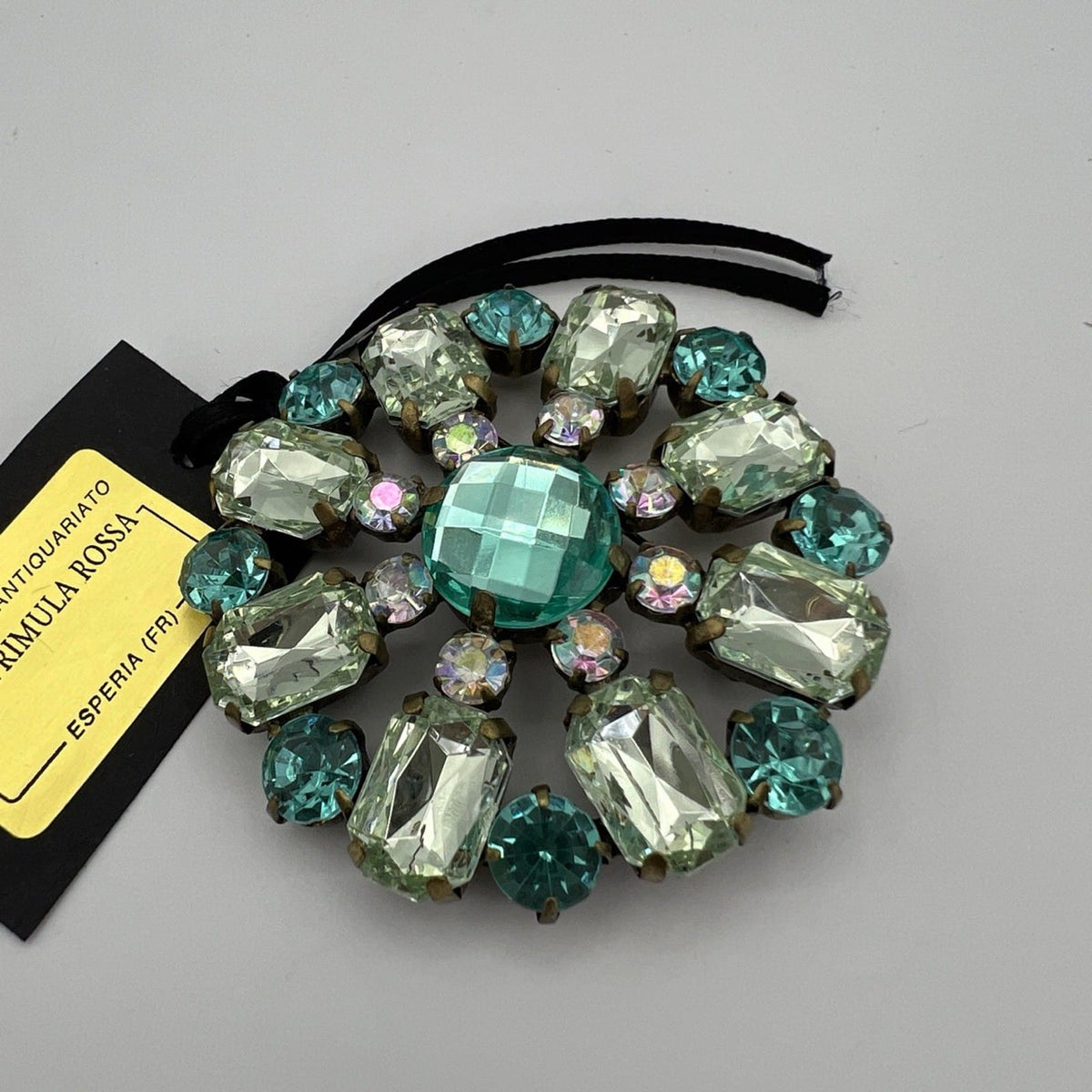 Spilla Elegante Inglese Vintage da donna stile antica Gioiello a Fiore Azzurra Categoria  Bigiotteria & Accessori
