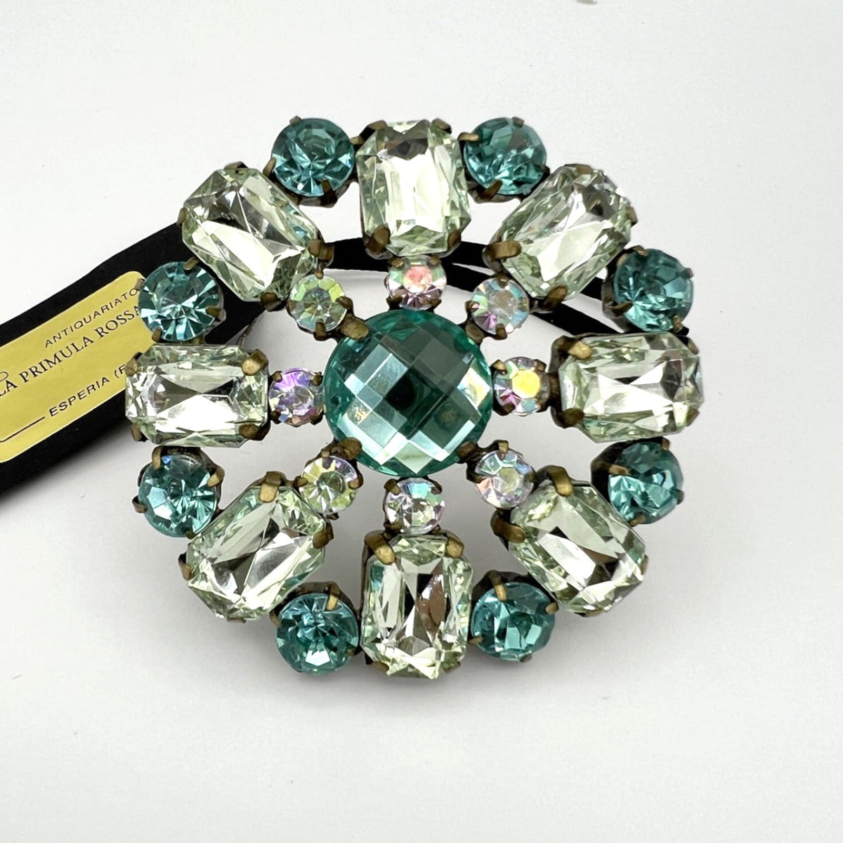 Spilla Elegante Inglese Vintage da donna stile antica Gioiello a Fiore Azzurra Categoria  Bigiotteria & Accessori