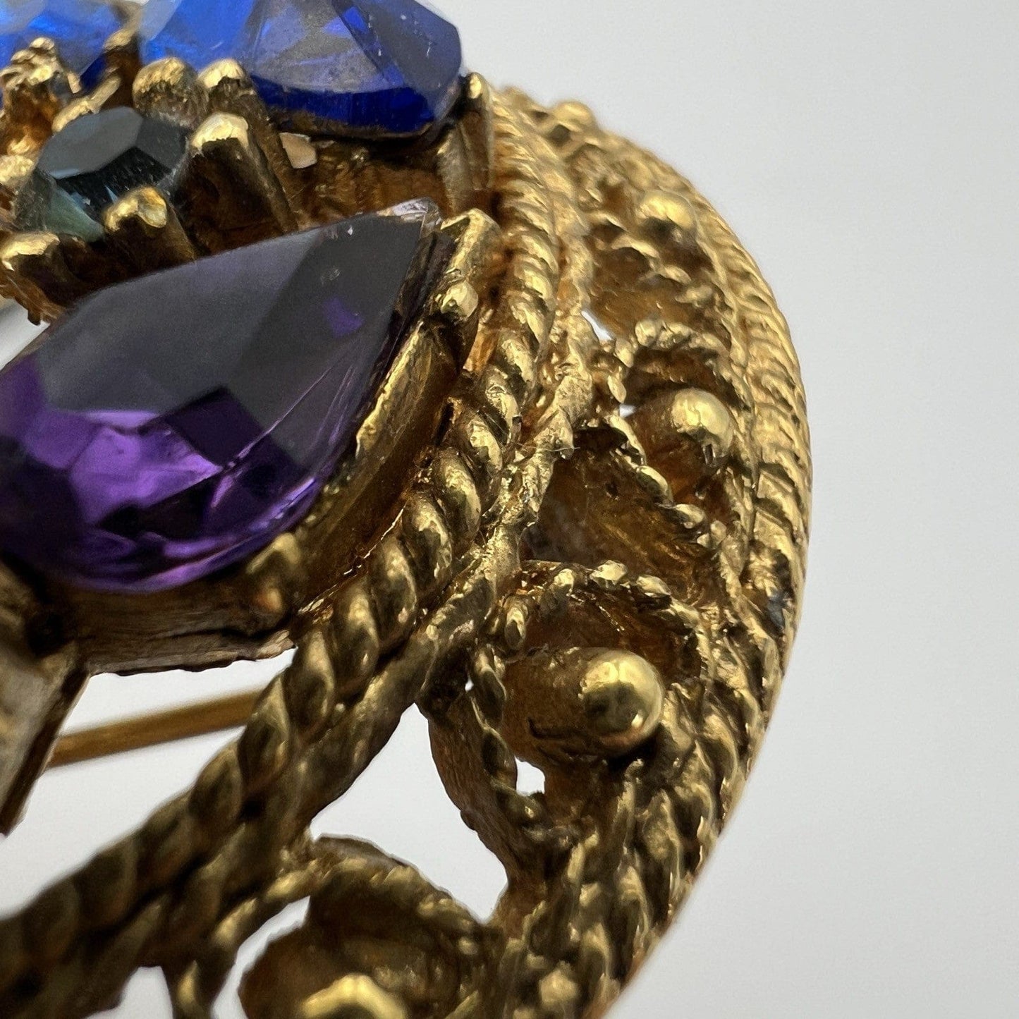 Spilla Elegante Inglese Vintage da donna stile antica Gioiello a Foglia Strass Categoria  Bigiotteria & Accessori