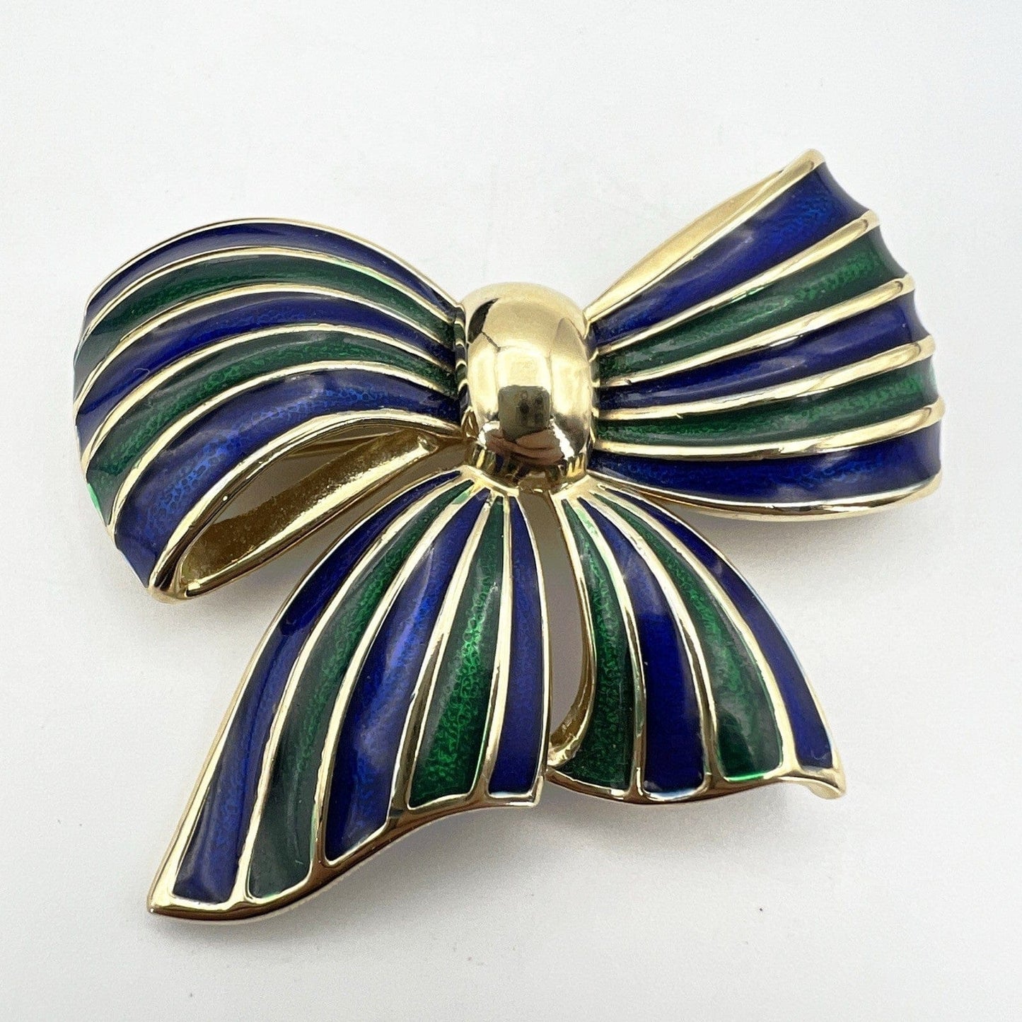 Spilla Elegante Inglese Vintage da donna stile antica Gioiello Fiocco Blu Verde Categoria  Bigiotteria & Accessori