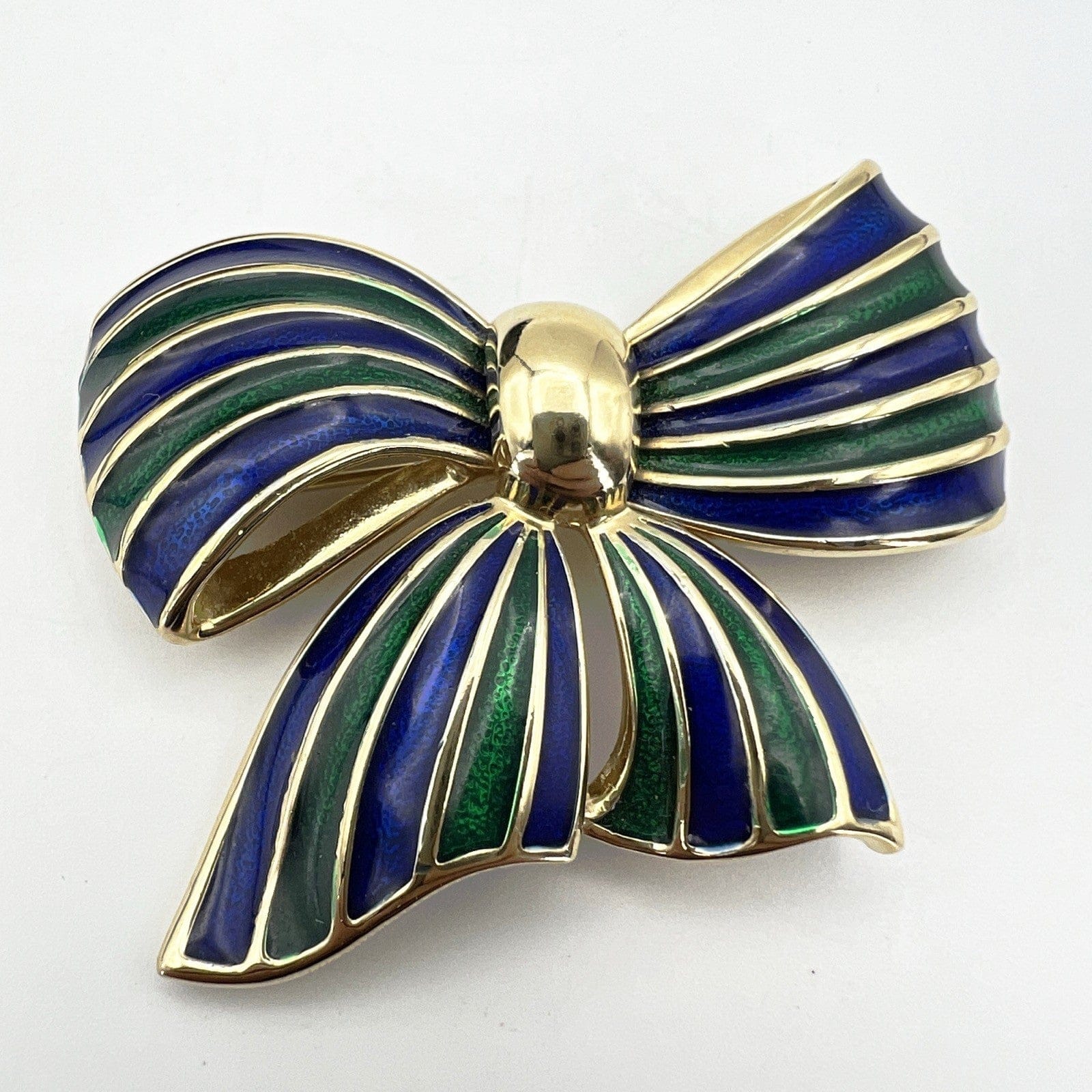 Spilla Elegante Inglese Vintage da donna stile antica Gioiello Fiocco Blu Verde Categoria  Bigiotteria & Accessori