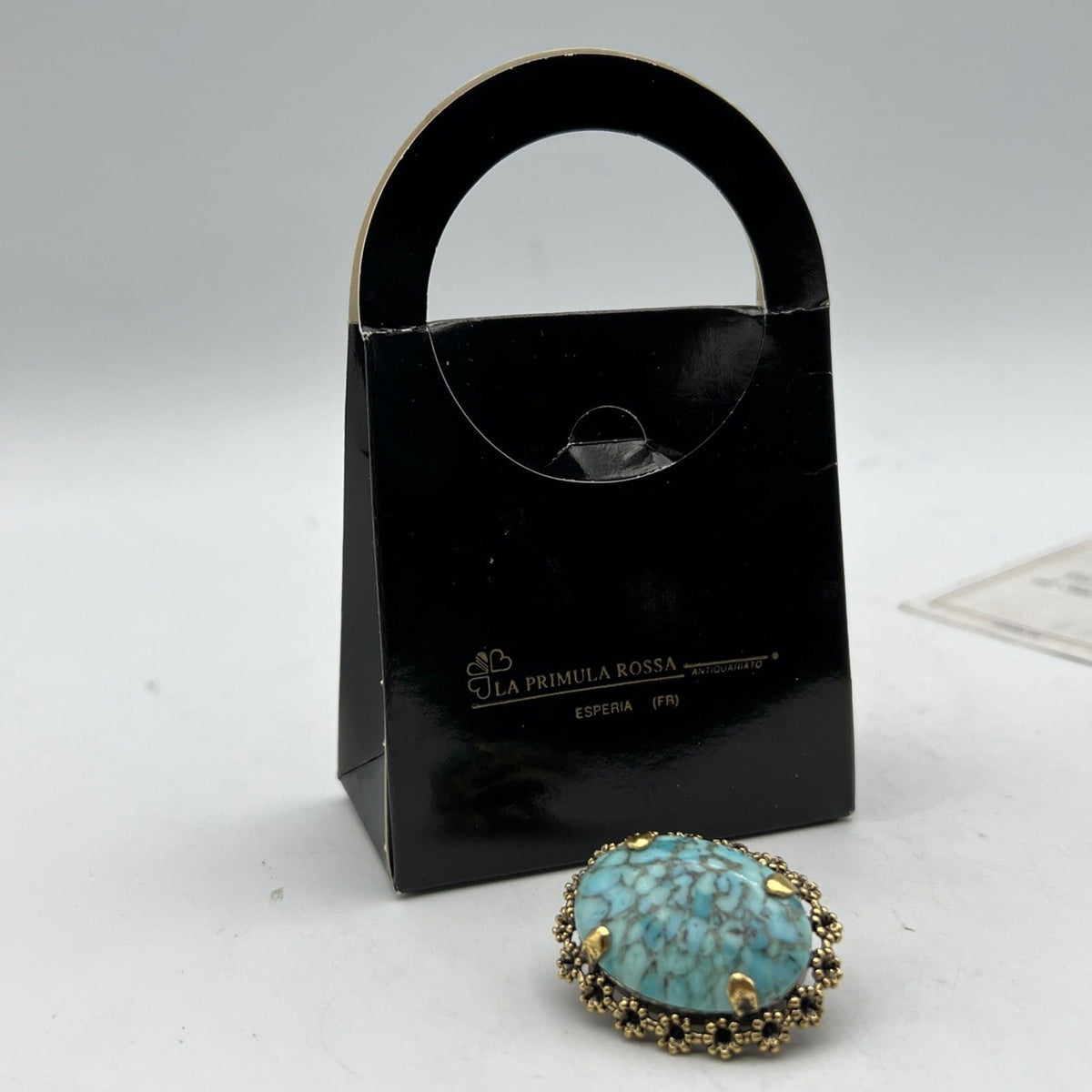 Spilla Elegante Inglese Vintage da donna stile antica Gioiello pietra Turchese Categoria  Bigiotteria & Accessori