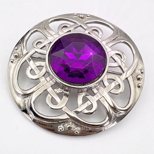 Spilla Elegante Scozzese Vintage da donna stile antica Gioiello color Ametista Categoria  Bigiotteria & Accessori
