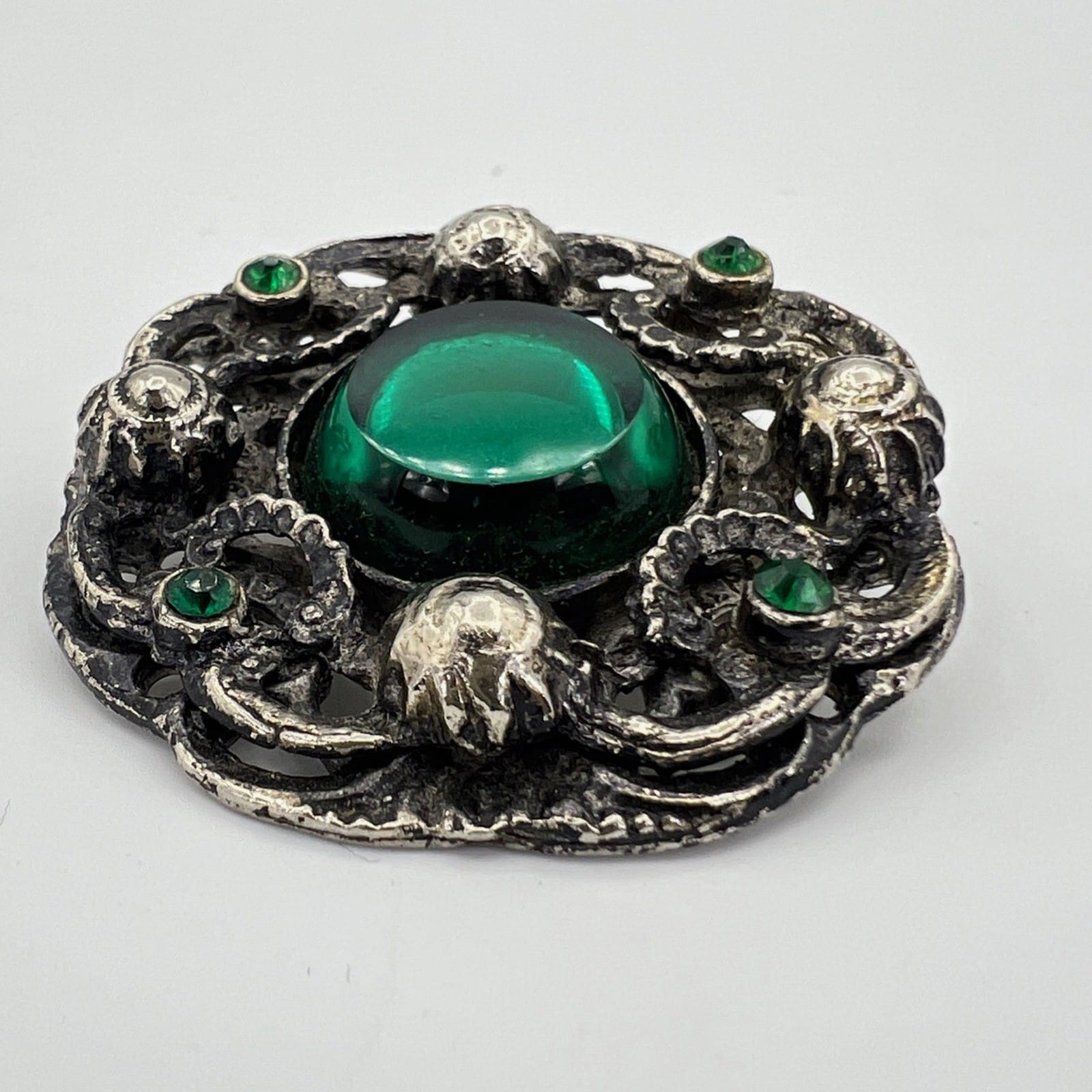 Spilla Elegante Vintage da donna stile antica anni '60 inglese Verde Smeraldo Categoria  Bigiotteria & Accessori