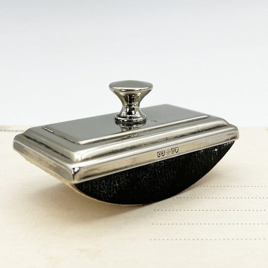 Tampone stile antico Blotter in silver plated  asciuga inchiostro da scrivania Categoria  Accessori scrivania e ufficio