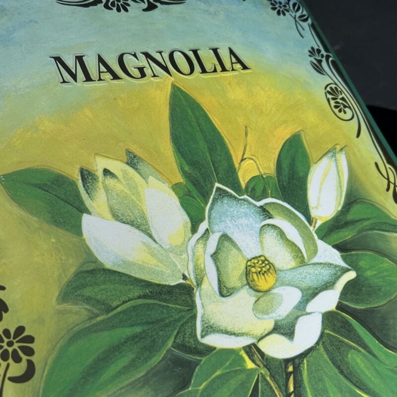 Targa in metallo Vintage retro Decorazione da parete murale fiore Magnolia Categoria  Arte e antiquariato:Modernariato:Targhe e pubblicità