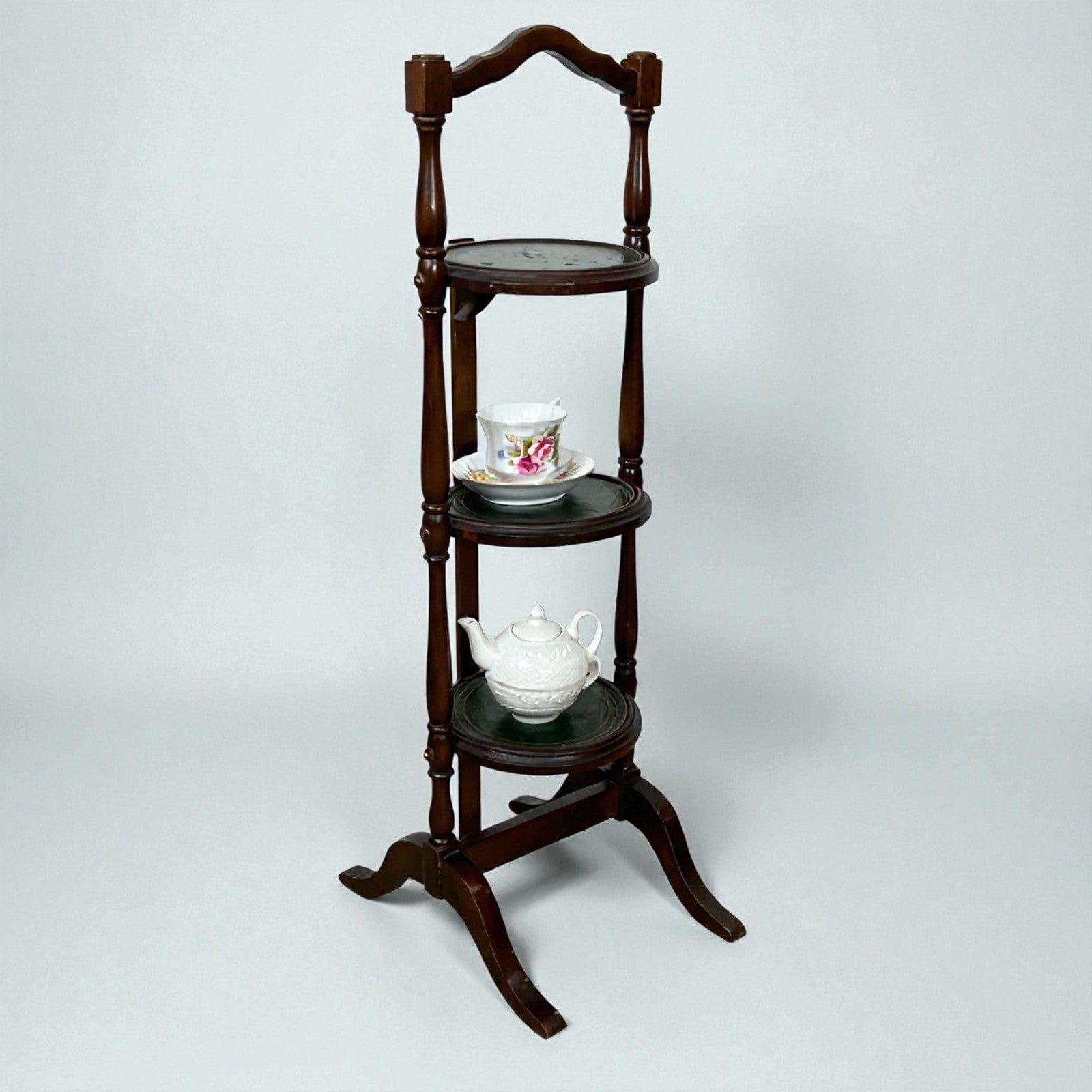 Tavolino antico a piu ripiani in legno etagere pieghevole porta dolci cake stand Categoria  Tavoli - tavolinetti