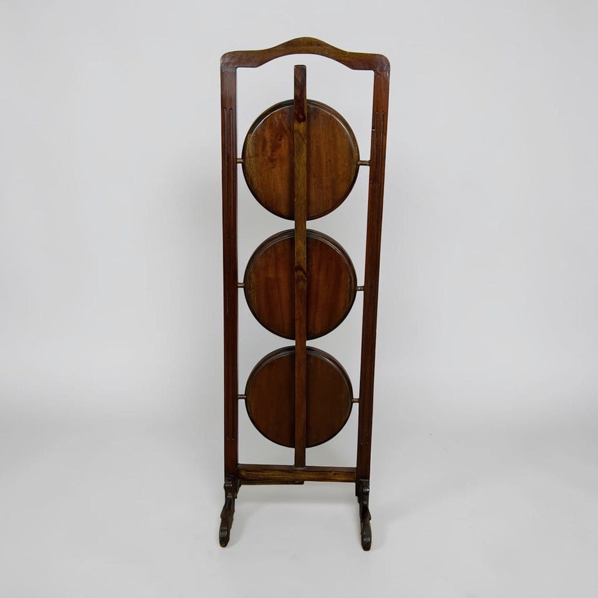Tavolino antico a più ripiani in legno etagere pieghevole porta dolci cake stand Categoria  Tavoli - tavolinetti