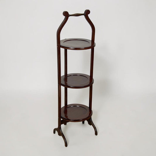 Tavolino antico a tre ripiani in legno etagere pieghevole porta dolci cake stand Categoria  Tavoli - tavolinetti