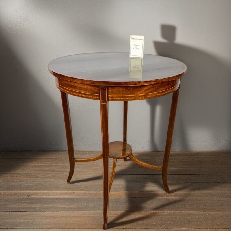 Tavolino antico inglese rotondo tavolo in legno da per salotto soggiorno 900 Categoria  Tavoli - tavolinetti