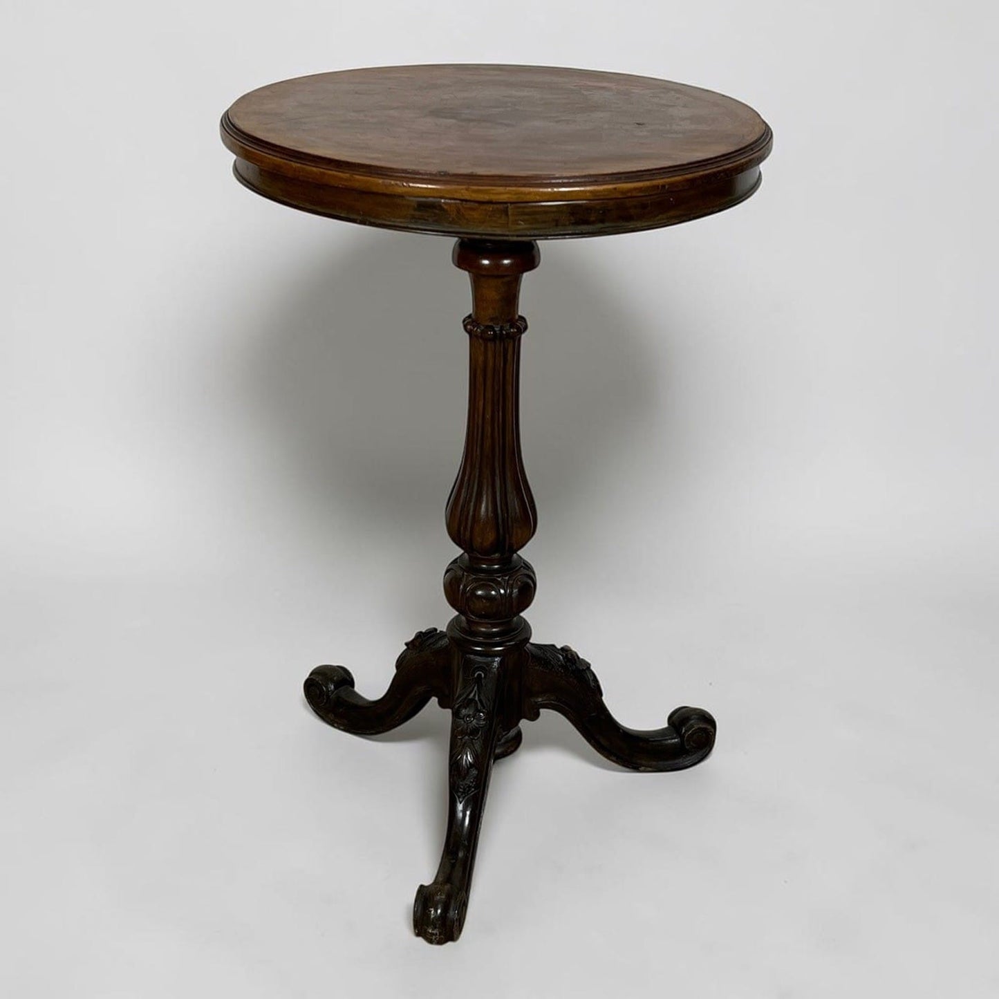 Tavolino antico rotondo tavolo in legno epoca '800 da per salotto porta telefono Categoria  Tavoli - tavolinetti