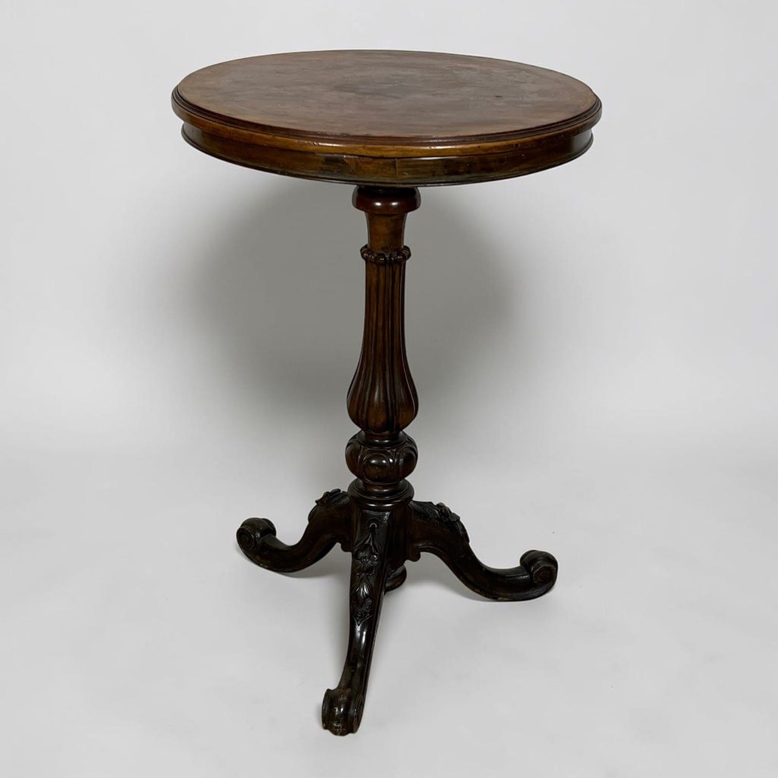 Tavolino antico rotondo tavolo in legno epoca '800 da per salotto porta telefono Categoria  Tavoli - tavolinetti