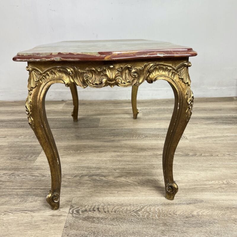 Tavolino antico stile barocco oro in legno e onice tavolo basso da salotto marmo Categoria  Tavoli - tavolinetti