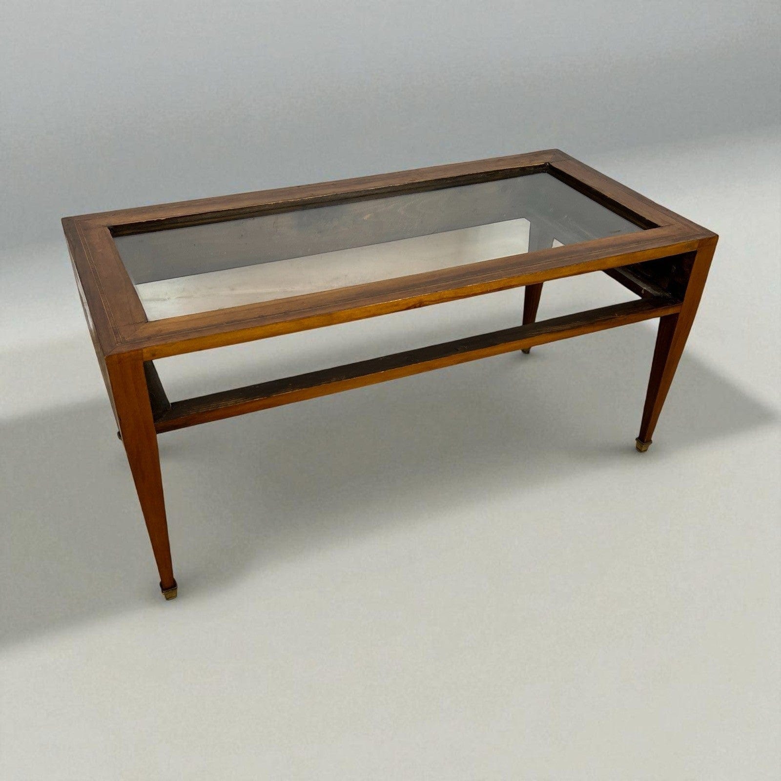 Tavolino bacheca antico tavolo vetrina espositore basso Stile Neoclassico 900 Categoria  Vetrine