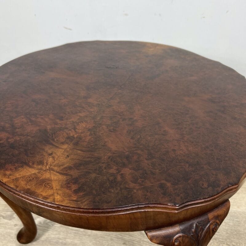 Tavolino rotondo antico tavolo deco vintage da salotto basso stile chippendale Categoria  Tavoli - tavolinetti