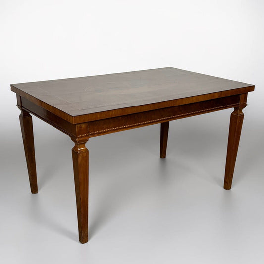 Tavolino tavolo antico da salotto soggiorno in legno intarsiato rettangolare Categoria  Tavoli - tavolinetti