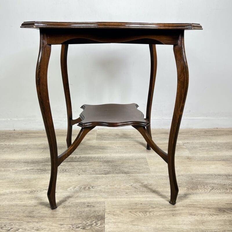 Tavolino tavolo antico da salotto soggiorno in legno mogano quadrato inglese 900 Categoria  Arredamento