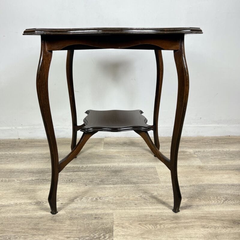 Tavolino tavolo antico da salotto soggiorno in legno mogano quadrato inglese 900 Categoria  Arredamento