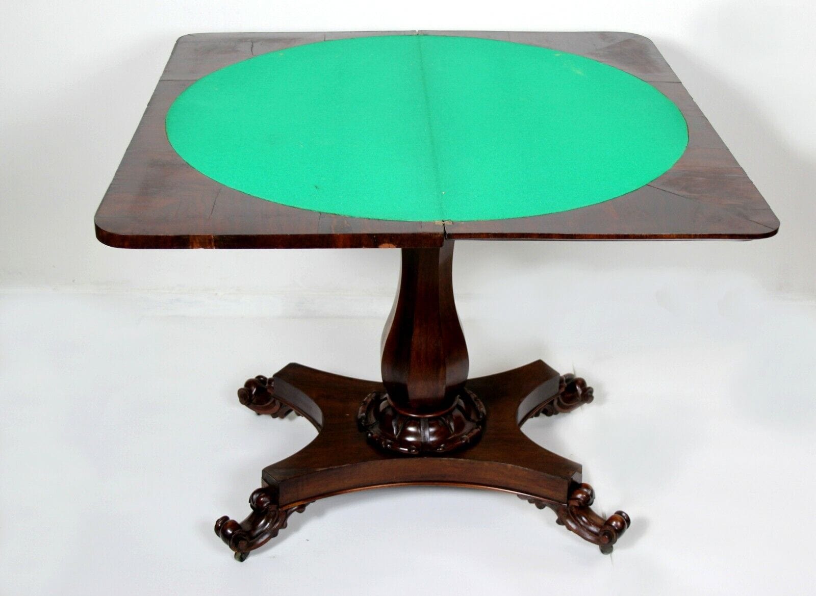 TAVOLO DA GIOCO ANTICO IN LEGNO DI PALISSANDRO CONSOLLE  VICTORIAN  CARD TABLE Categoria  Tavoli - tavolinetti