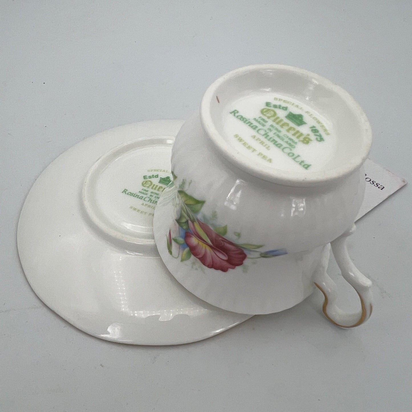 Tazza da caffè in porcellana Queen's con mese tazzina inglese Aprile 900 Rosina Categoria  Servizio tazze - Tazze