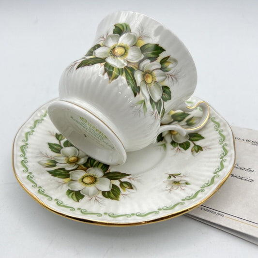 Tazza da caffè in porcellana Queen's con mese tazzina inglese DICEMBRE 900 Categoria  Servizio tazze - Tazze