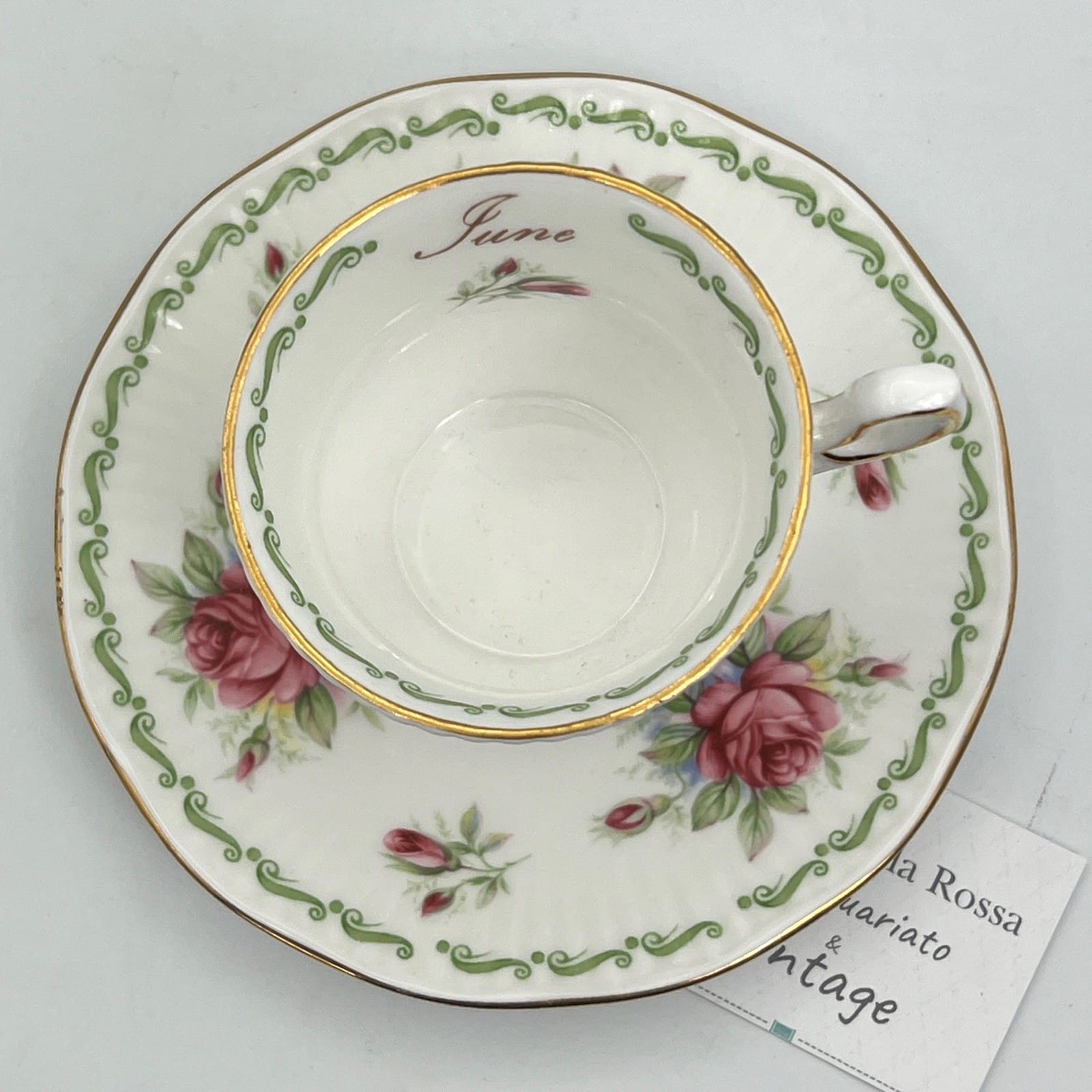 Tazza da caffè in porcellana Queen's con mese tazzina inglese Giugno 900 rosina Categoria  Servizio tazze - Tazze