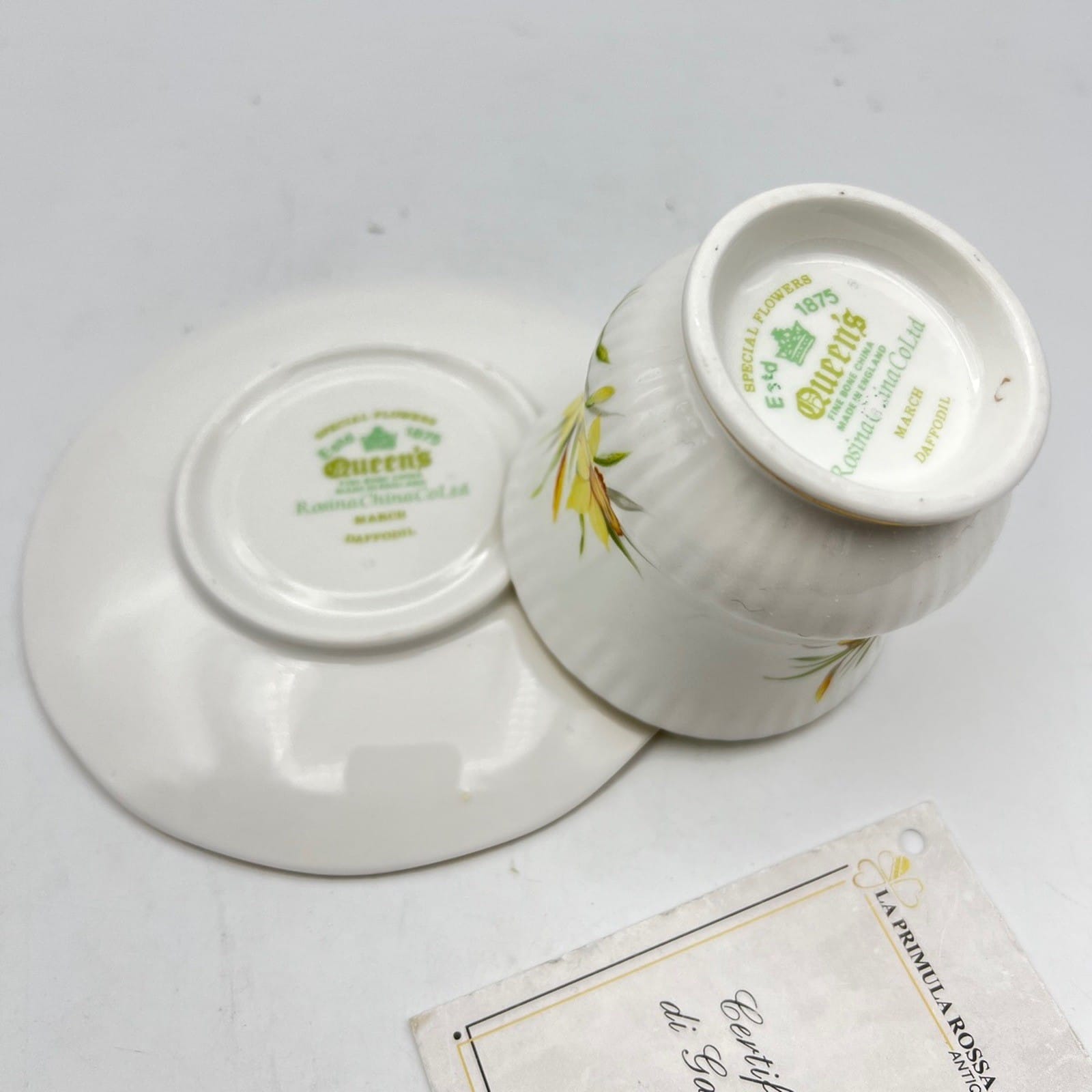 Tazza da caffè in porcellana Queen's con mese tazzina inglese MARZO 900 Categoria  Servizio tazze - Tazze