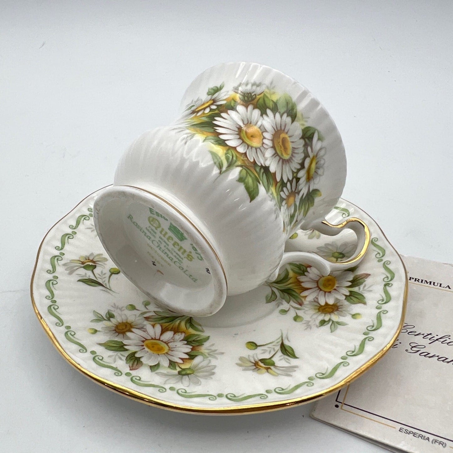 Tazza da caffè in porcellana Queen's con mese tazzina inglese Ottobre 900 rosina Categoria  Servizio tazze - Tazze