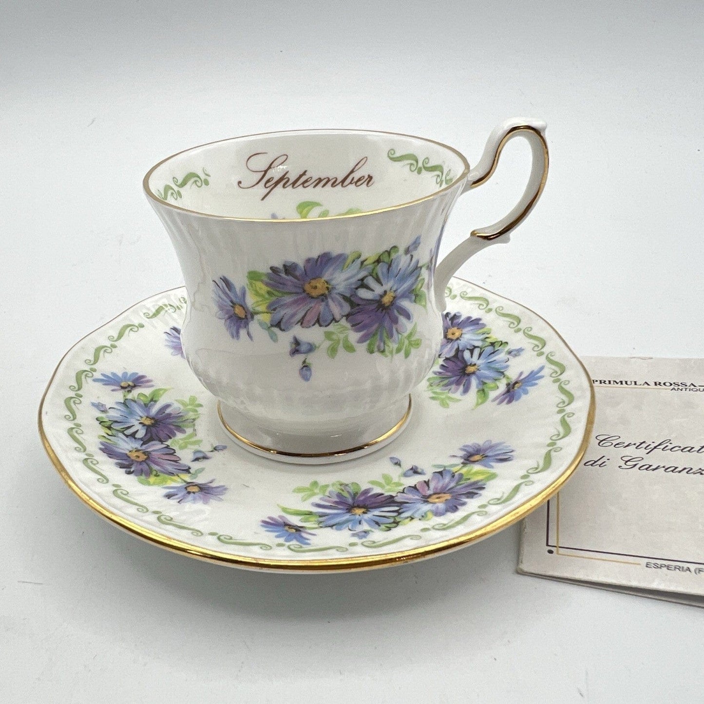 Tazza da caffè in porcellana Queen's con mese tazzina inglese SETTEMBRE 900 Categoria  Servizio tazze - Tazze