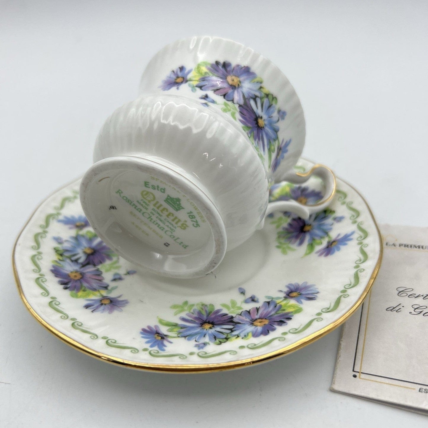 Tazza da caffè in porcellana Queen's con mese tazzina inglese SETTEMBRE 900 Categoria  Servizio tazze - Tazze