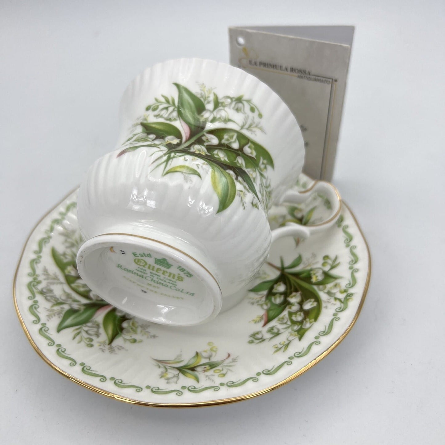 Tazza da Caffè in porcellana Queen's con mese tazzina Maggio 900 Per collezione Categoria  Servizio tazze - Tazze