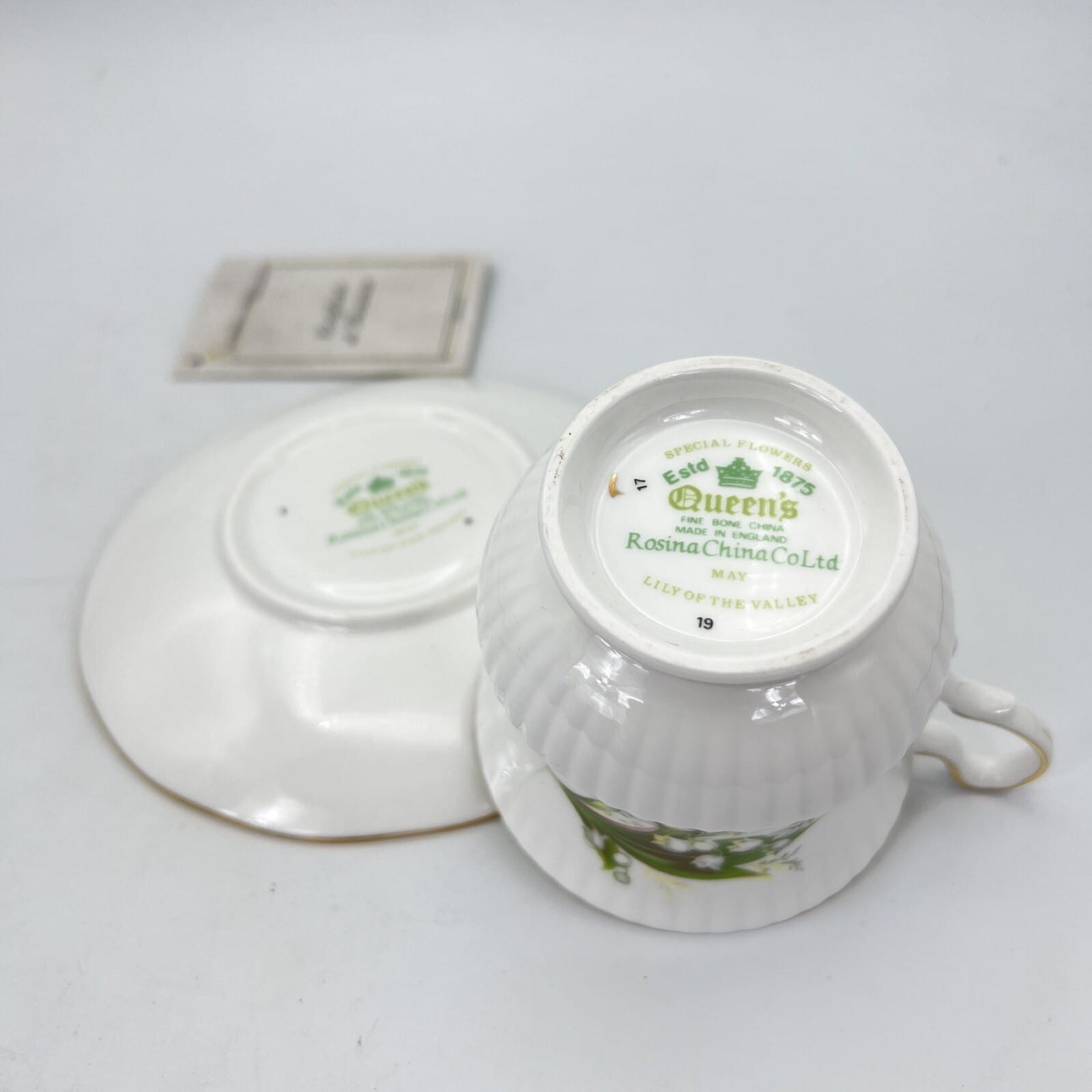 Tazza da Caffè in porcellana Queen's con mese tazzina Maggio 900 Per collezione Categoria  Servizio tazze - Tazze