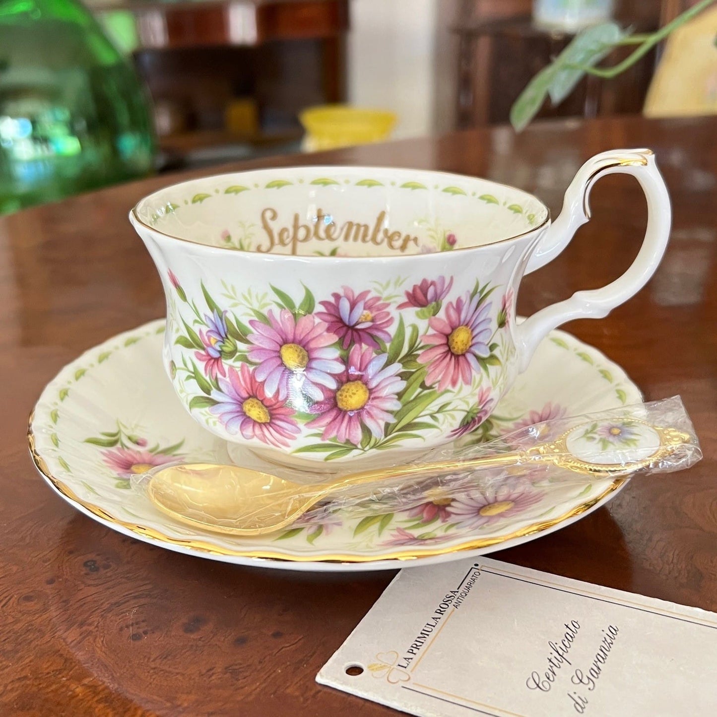 Tazza da Colazione Royal Albert Tazzone con mese SETTEMBRE Completa Cucchiaino Categoria  Servizio tazze - Tazze