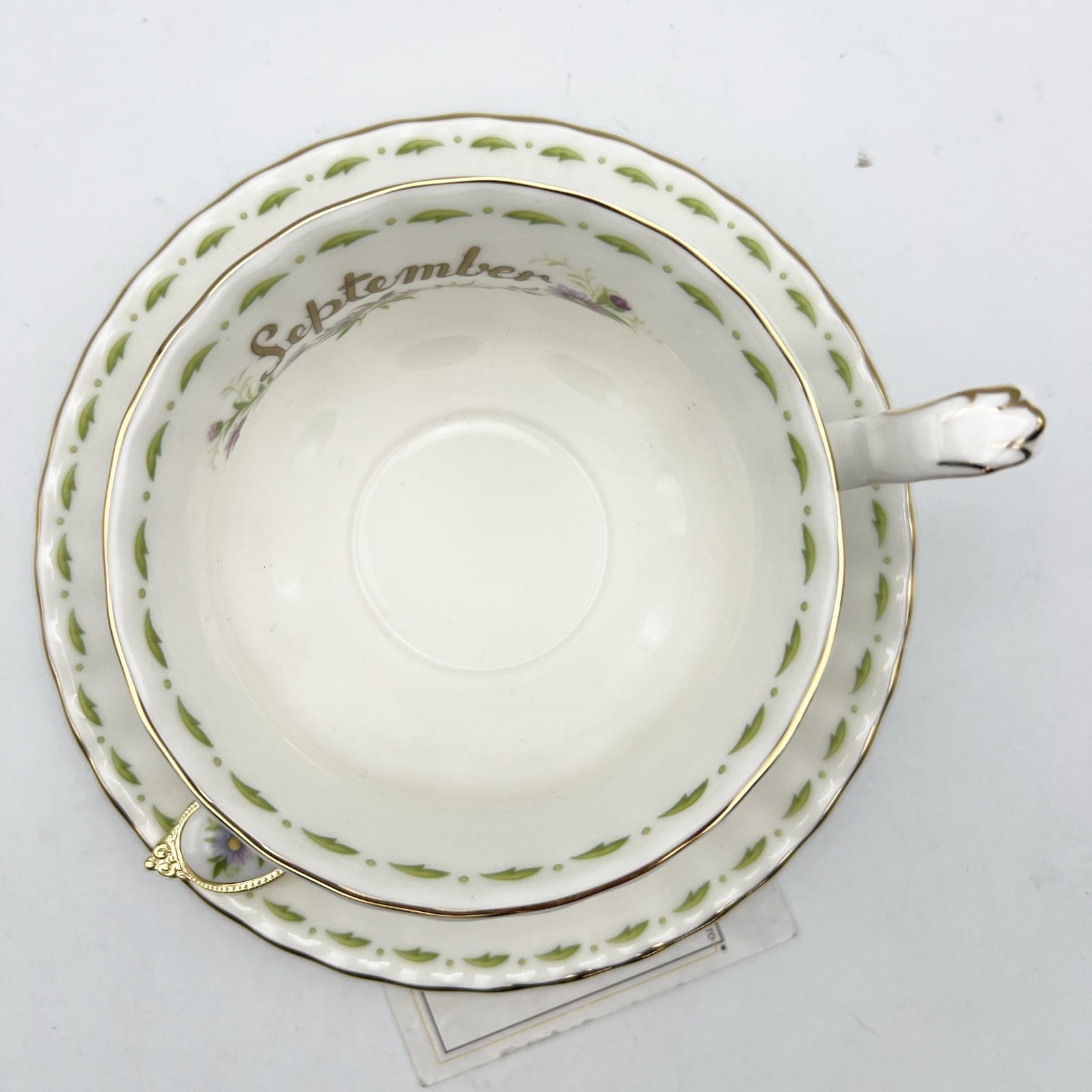 Tazza da Colazione Royal Albert Tazzone con mese SETTEMBRE Completa Cucchiaino Categoria  Servizio tazze - Tazze