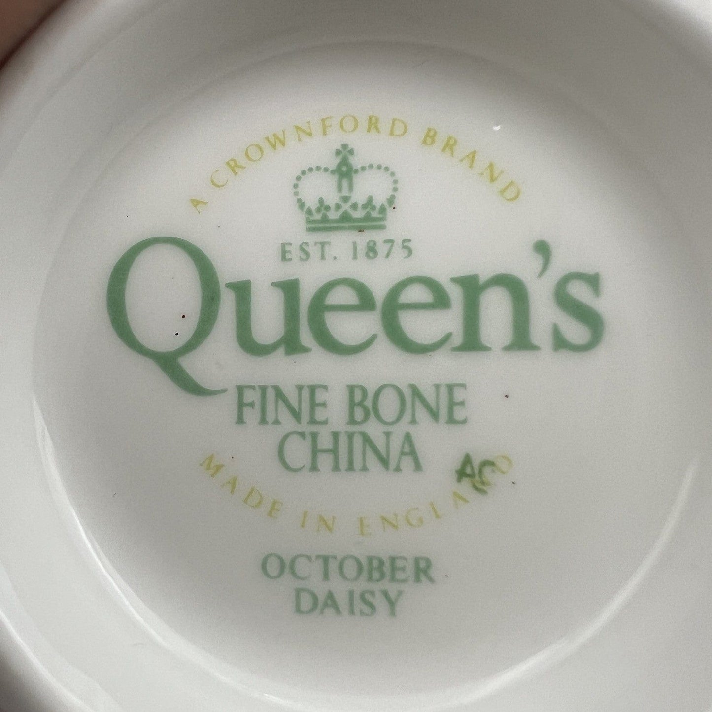 Tazza da per caffè in porcellana Queen's con mese tazzina inglese Ottobre 900 Categoria  Servizio tazze - Tazze