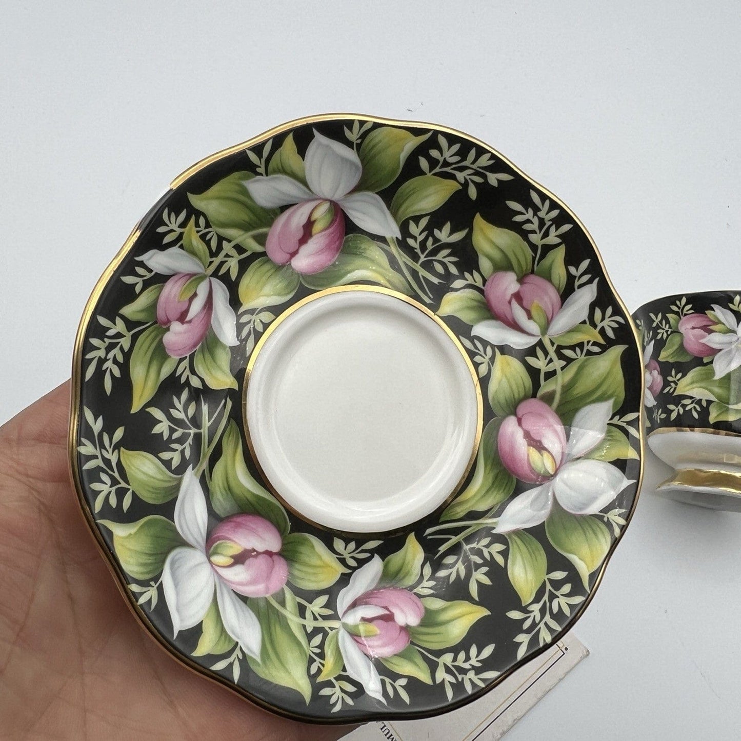 Tazza da per caffe in porcellana Royal Albert Provincial Flowers Lady's Slipper Categoria  Servizio tazze - Tazze