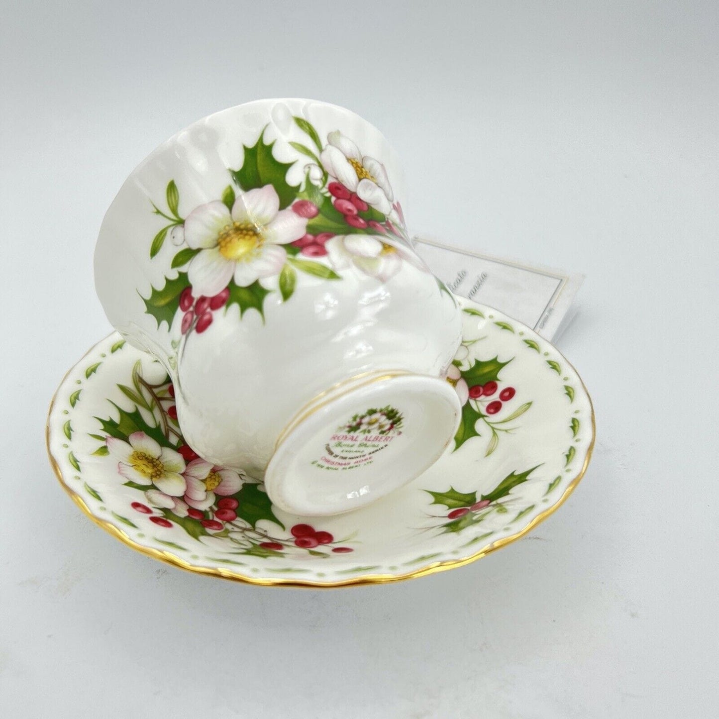 Tazza da tè The in porcellana Royal Albert con mese tazzina inglese DICEMBRE 900 Categoria  Servizio tazze - Tazze