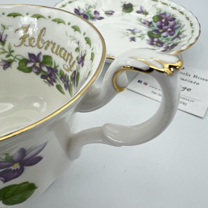 Tazza da tè The in porcellana Royal Albert con mese tazzina inglese FEBBRAIO 900 Categoria  Servizio tazze - Tazze