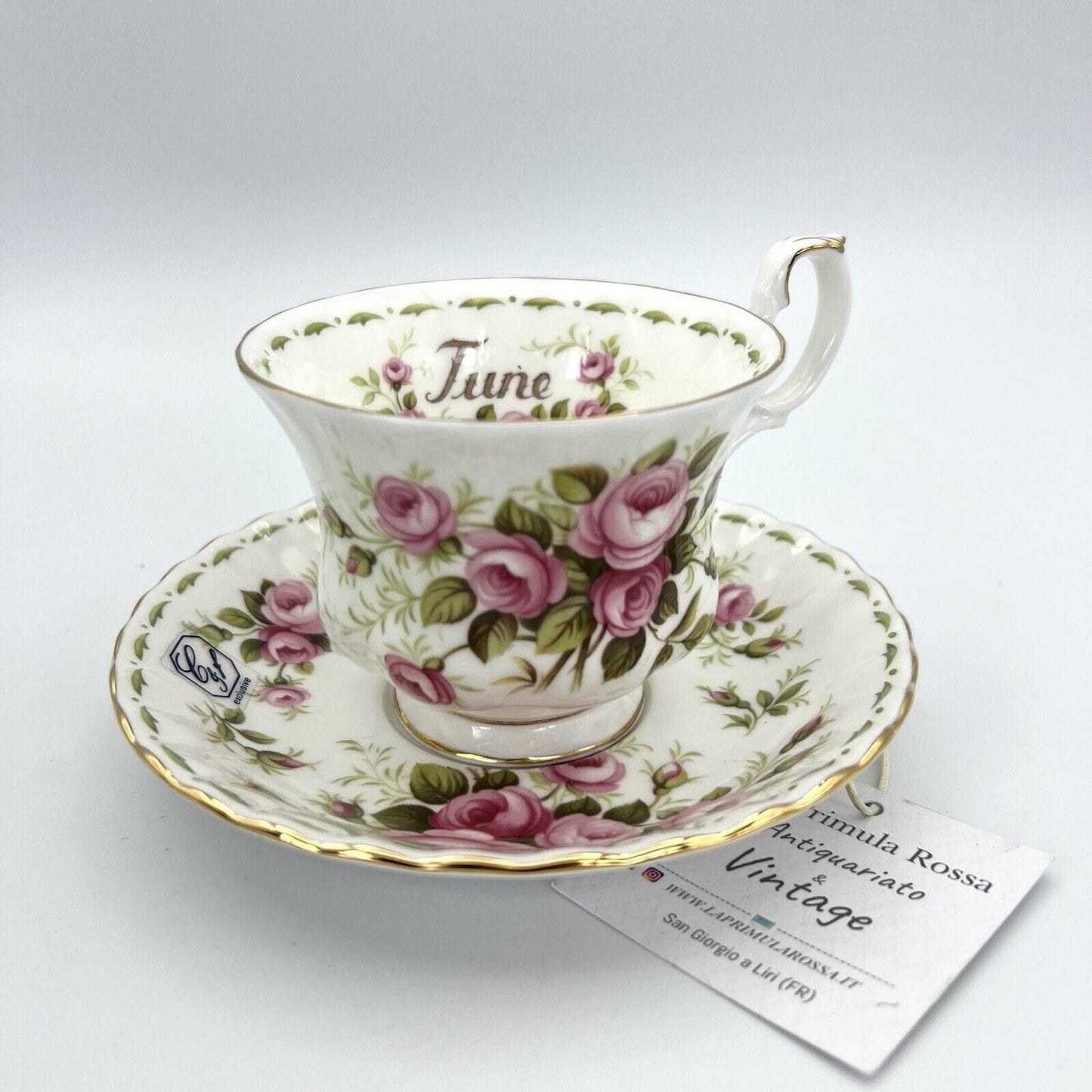 Tazza da tè The in porcellana Royal Albert con mese tazzina inglese GIUGNO 1970 Categoria  Servizio tazze - Tazze