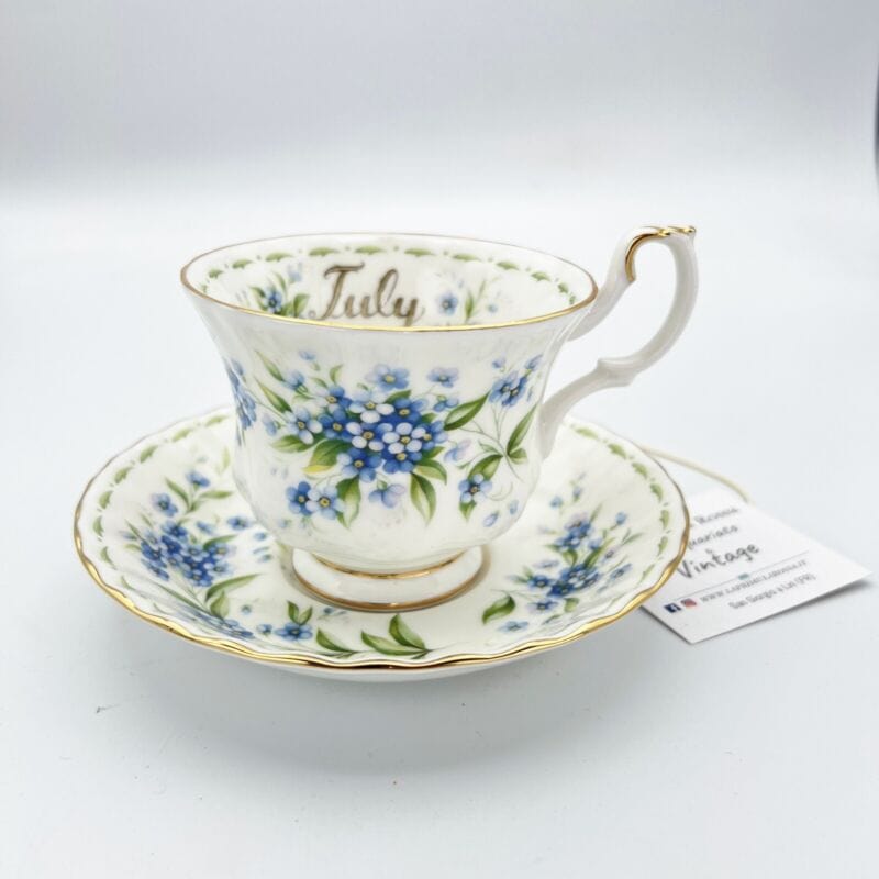 Tazza da tè The in porcellana Royal Albert con mese tazzina inglese LUGLIO 1970 Categoria  Servizio tazze - Tazze