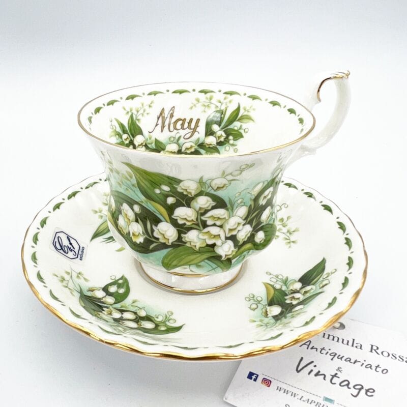 Tazza da tè The in porcellana Royal Albert con mese tazzina inglese MAGGIO 900 Categoria  Servizio tazze - Tazze