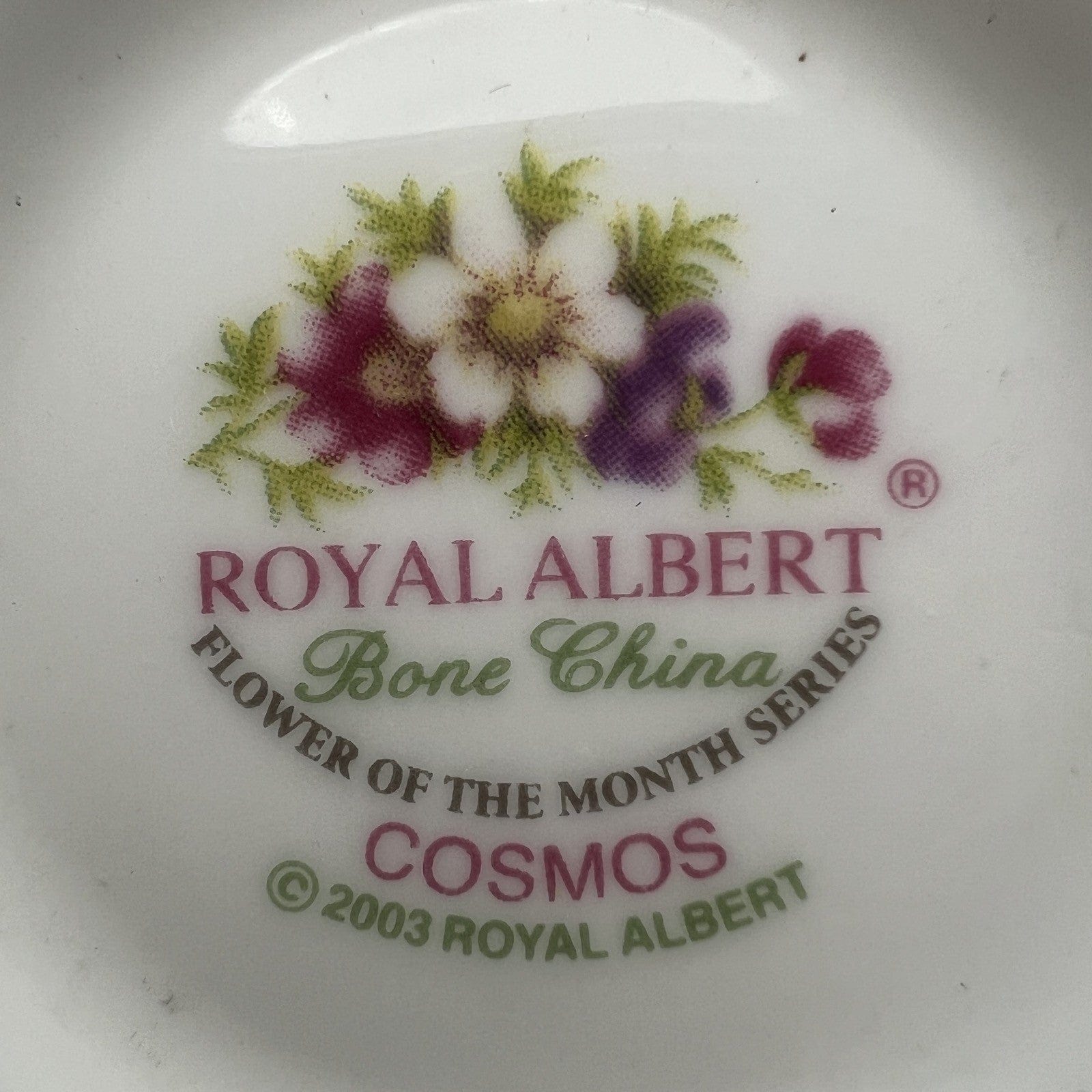 Tazza da tè The in porcellana Royal Albert con mese tazzina inglese OTTOBRE 2003 Categoria  Servizio tazze - Tazze