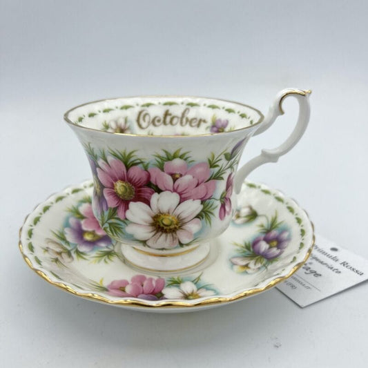 Tazza da tè The in porcellana Royal Albert con mese tazzina inglese OTTOBRE 900 Categoria  Ceramiche e Porcellane