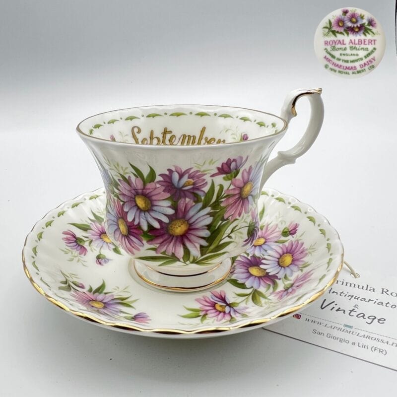 Tazza da tè The in porcellana Royal Albert con mese tazzina inglese SETTEMBRE 70 Categoria  Servizio tazze - Tazze