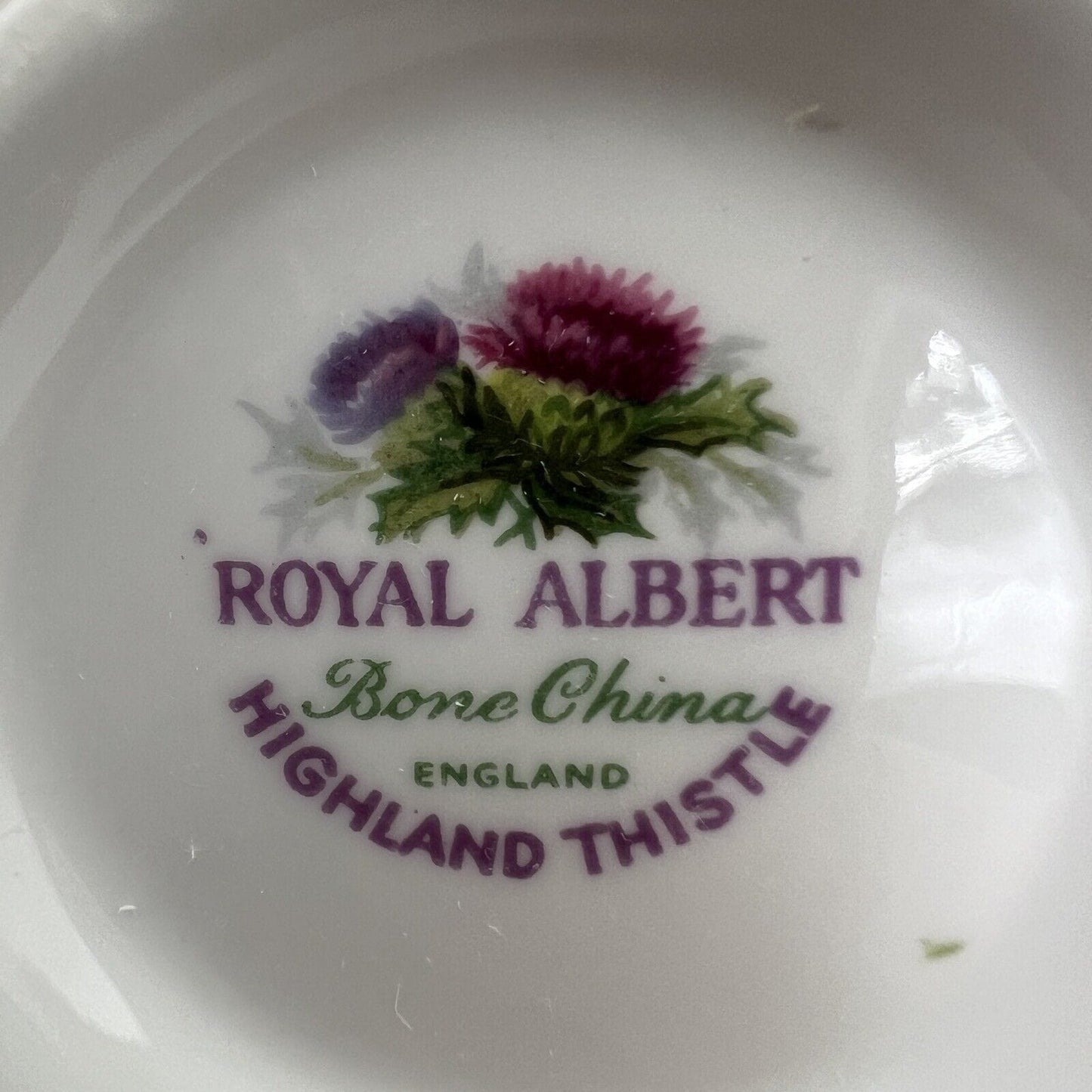 Tazza da tè The in porcellana Royal Albert Highland Thistle tazzina inglese Categoria  Servizio tazze - Tazze