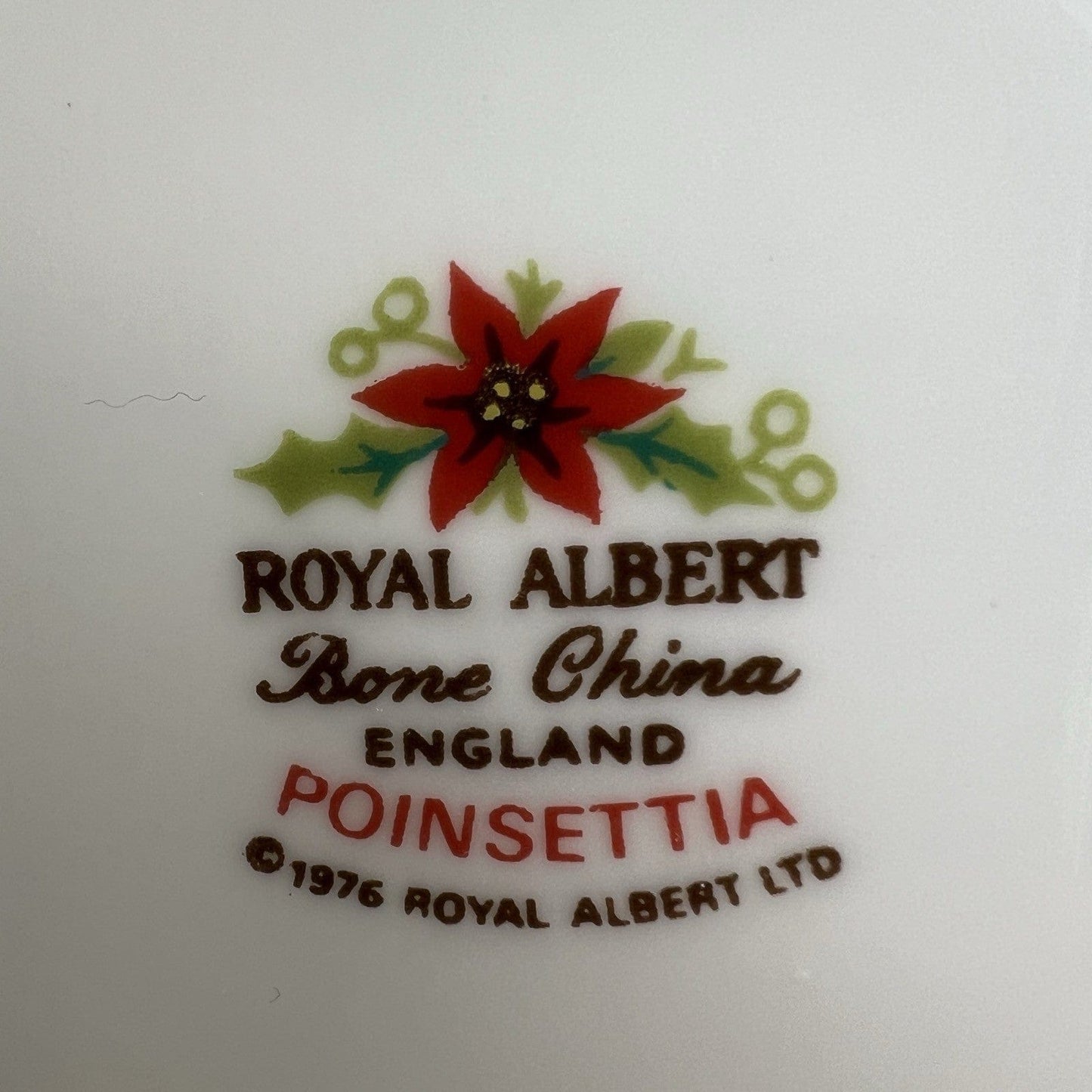 Tazza da tè The in porcellana Royal Albert tazzina inglese Poinsettia Natale '70 Categoria  Servizio tazze - Tazze